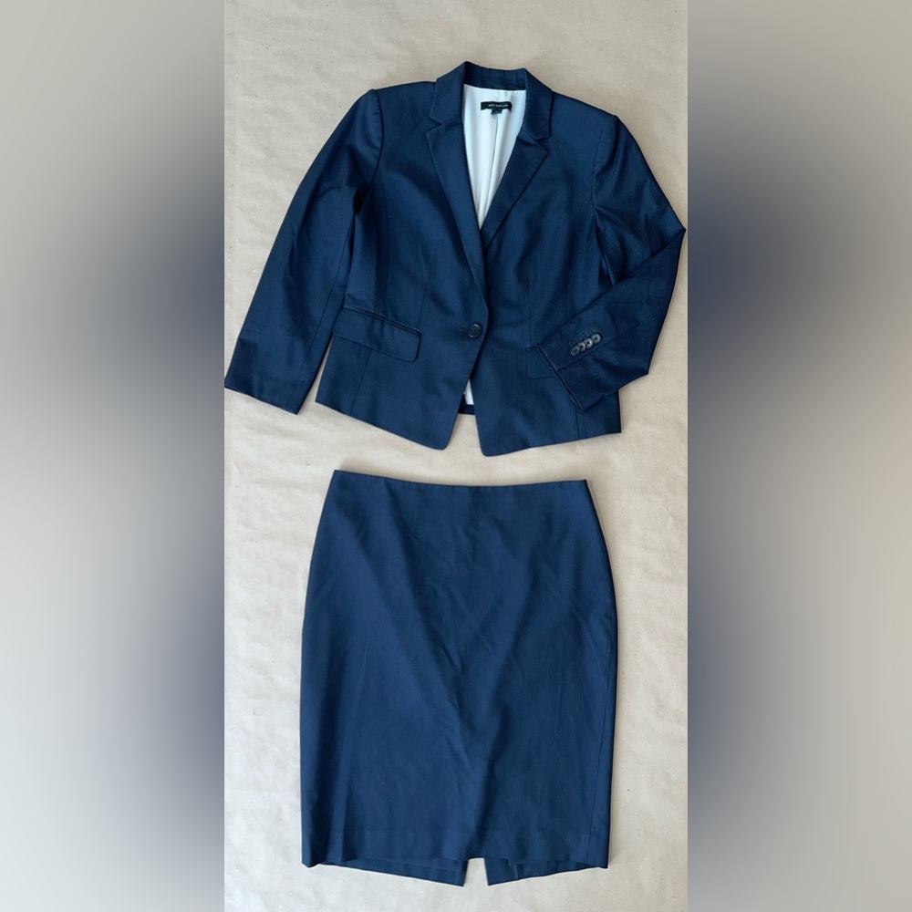 Ann Taylor Dark Grey Skirt Suit Set